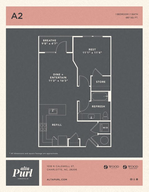 a2 floor plan  studio apt  the residences at sawmill estates